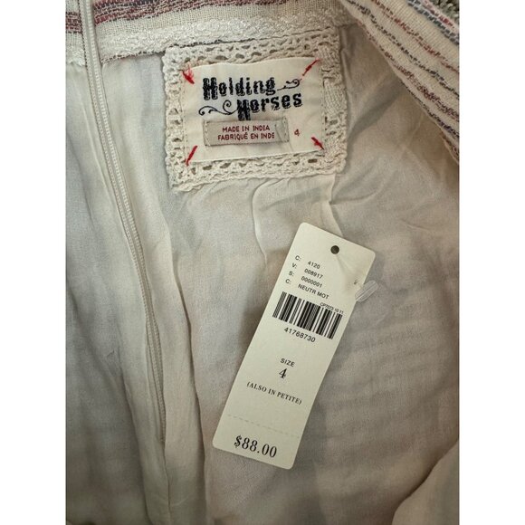 Anthropologie Holding Horses Avery Wrap Skirt Fringe Hem Patch Pocket Size 4 New - Picture 7 of 9
